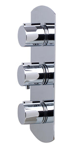 ALFI brand AB4001-PC Polished Chrome Concealed 3-Way Thermostatic Valve Shower Mixer Round Knobs