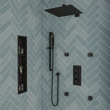 Load image into Gallery viewer, ALFI brand AB3820-BM Black Matte 2&quot; Square Adjustable Shower Body Spray