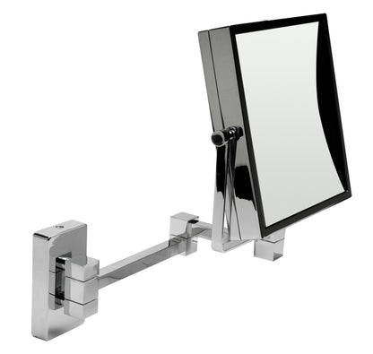 ALFI brand ABM8WS-PC 8" Square Wall Mounted 5x Magnify Cosmetic Mirror