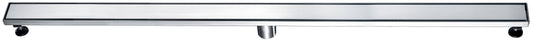 ALFI brand ABLD59B-BSS 59" Brushed Stainless Steel Linear Shower Drain with Solid Cover