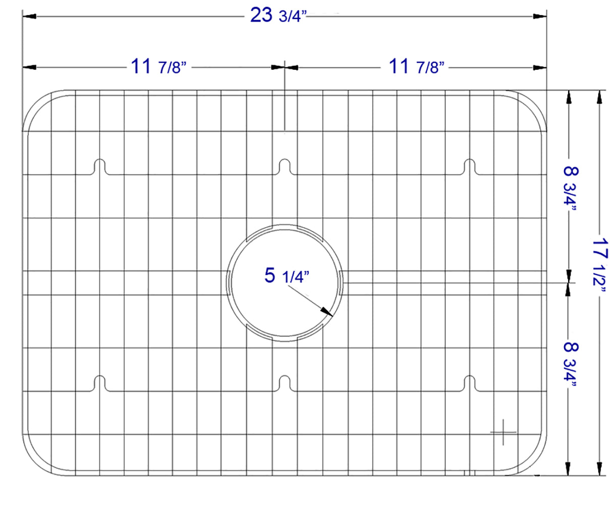 ALFI brand GR505 Solid Stainless Steel Kitchen Sink Grid