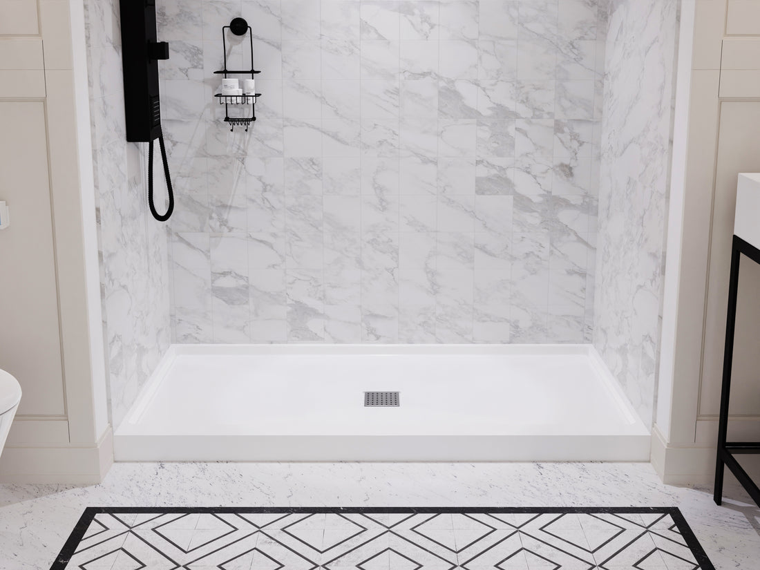 ALEXANDER 60 in. x 30 in. Center Drain Shower Base