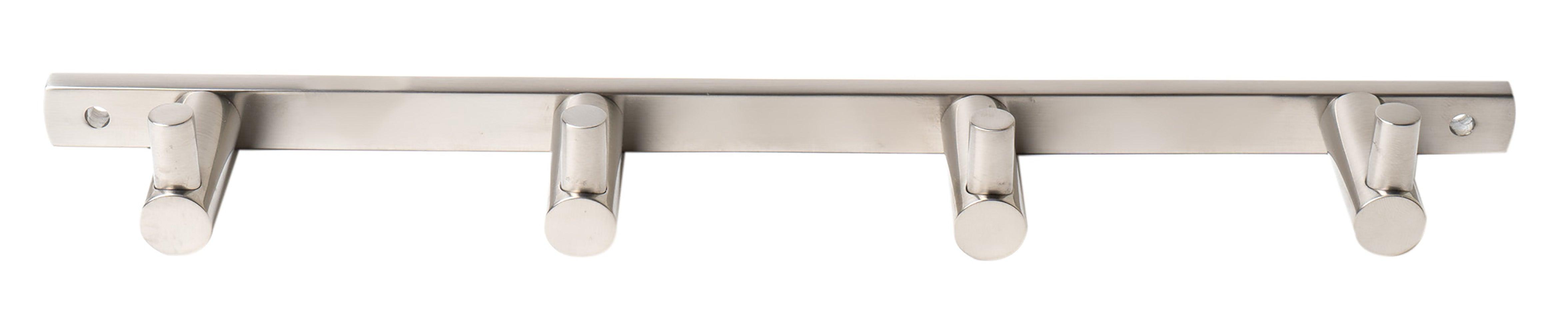 ALFI brand AB9528-BN Brushed Nickel Wall Mounted 4 Prong Robe / Towel Hook
