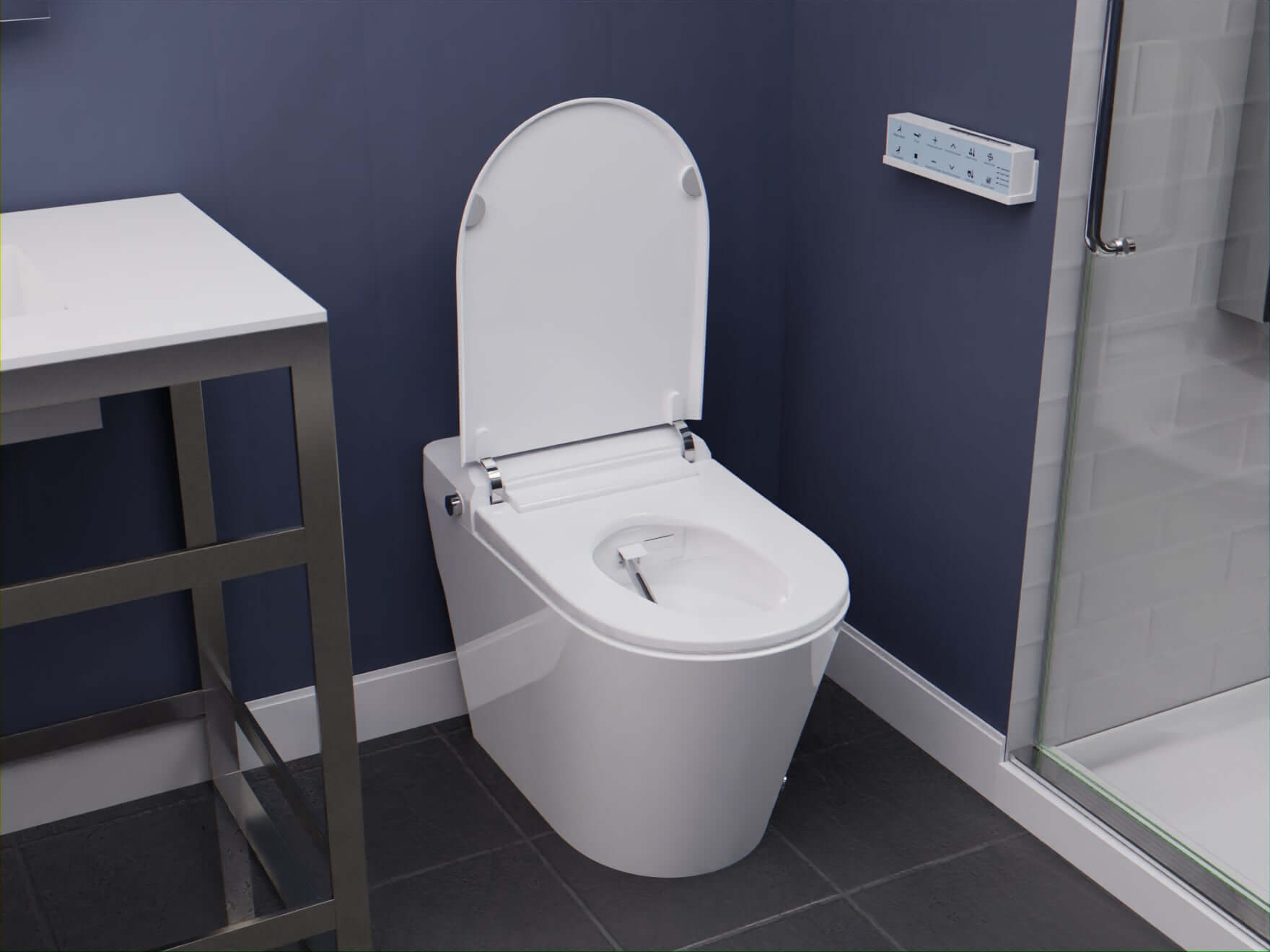 ENVO Echo Elongated Smart Toilet Bidet in with Auto Open, Auto Close, Auto Flush, and Heated Seat