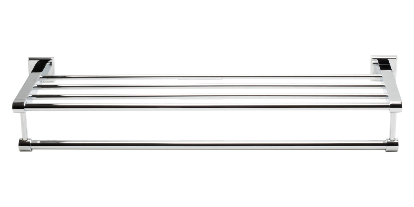 ALFI brand AB9596 Polished Chrome 24 inch Towel Bar & Shelf Bathroom Accessory