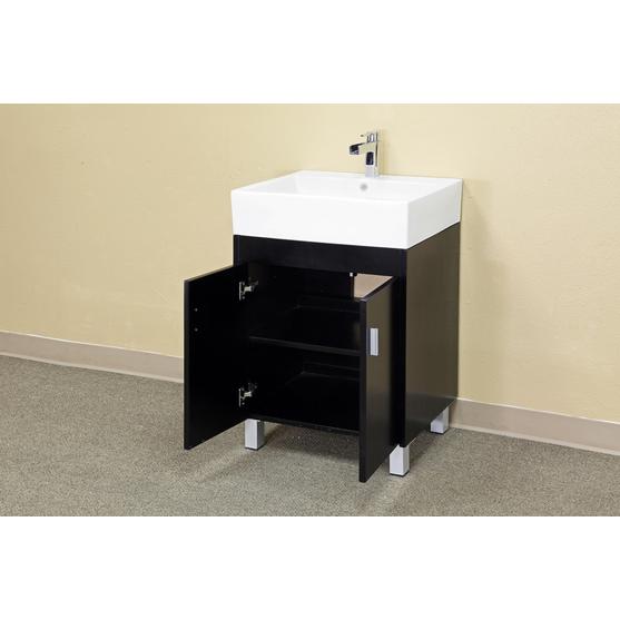 Bellaterra 22.8 in Single Sink Vanity-Wood-Dark Espresso 203146