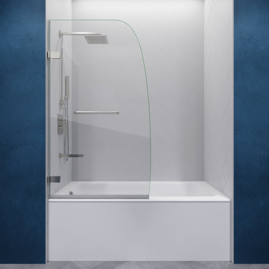 Grand Series 31.5 in. by 56 in. Frameless Hinged Tub Door