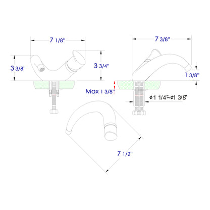 ALFI brand AB1572-PC Wave Polished Chrome Single Lever Bathroom Faucet