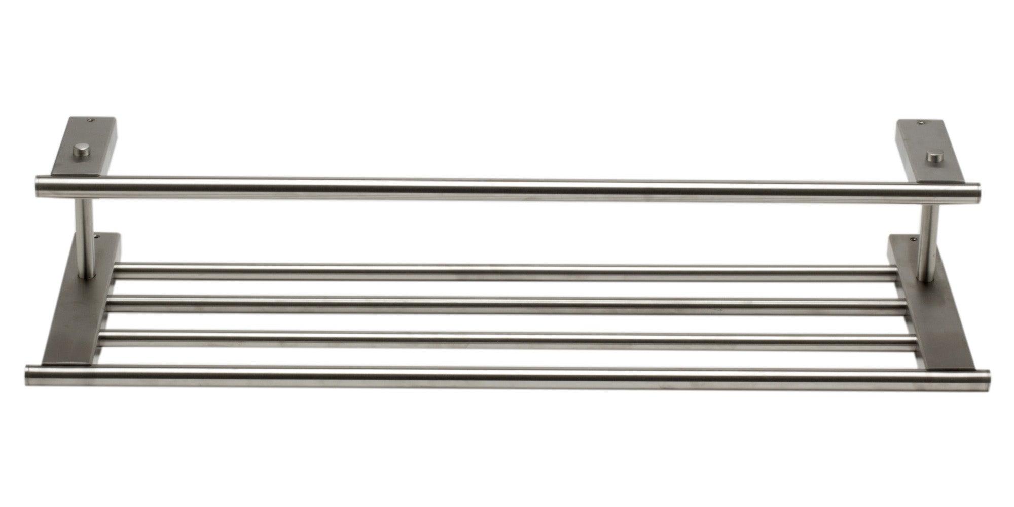 ALFI brand AB9564-BN Brushed Nickel 26 inch Towel Bar & Shelf Bathroom Accessory