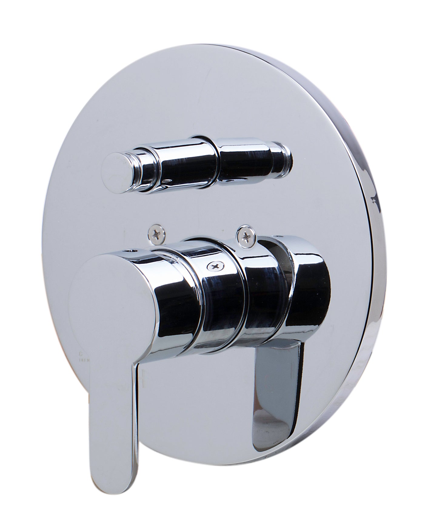 ALFI brand AB3101-PC Polished Chrome Shower Valve Mixer with Rounded Lever Handle and Diverter