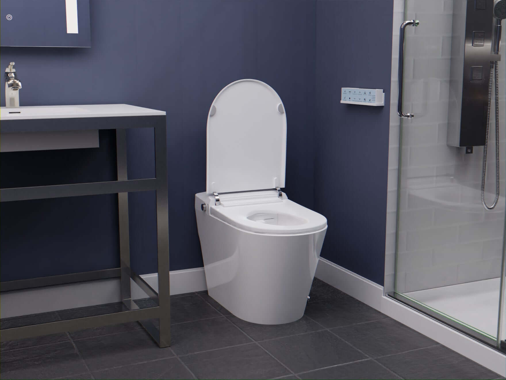 ENVO Echo Elongated Smart Toilet Bidet in with Auto Open, Auto Close, Auto Flush, and Heated Seat