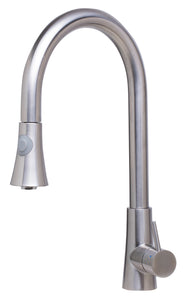 ALFI brand AB2034-BSS Solid Brushed Stainless Steel Pull Down Single Hole Kitchen Faucet