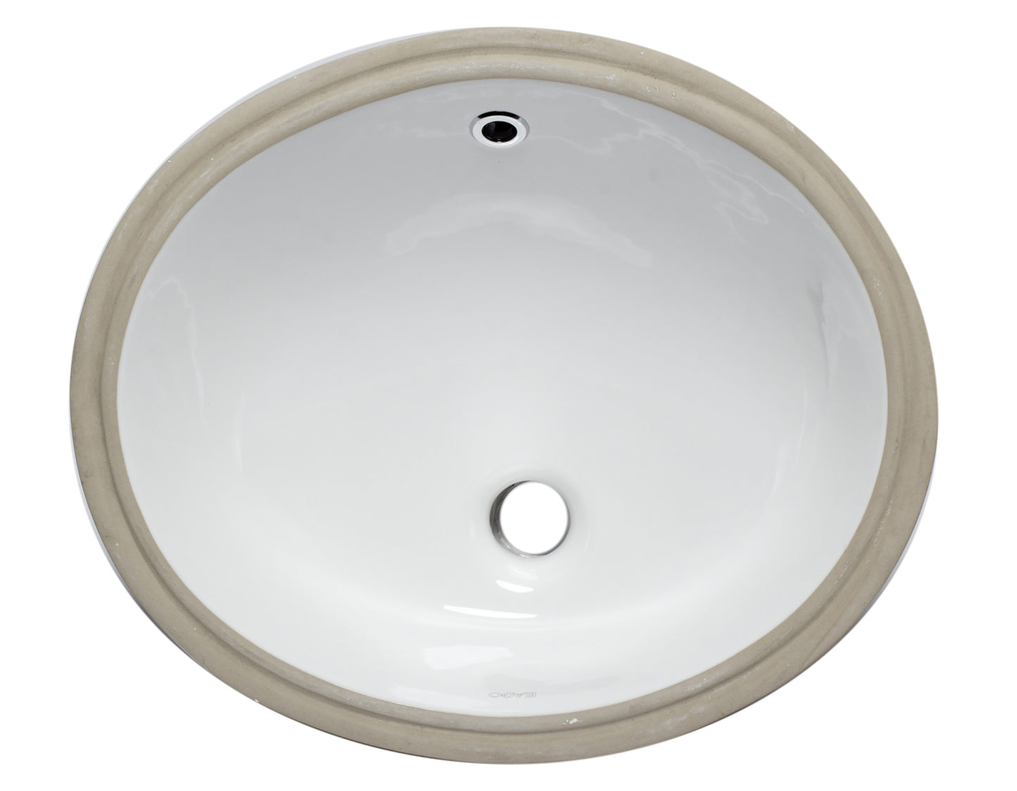 EAGO BC224 White Ceramic 18"x15" Undermount Oval Bathroom Sink