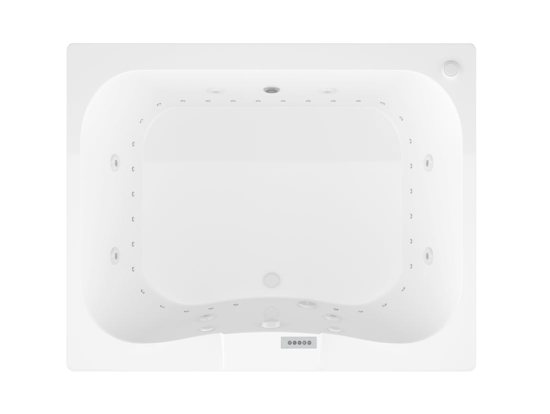 Atlantis Whirlpools Neptune Deluxe Series 40.625 x 58.5in. Air and Whirlpool Jetted Bathtub in White