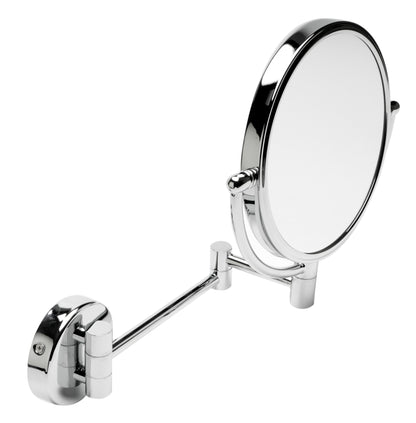 ALFI brand ABM8WR-PC 8" Round Wall Mounted 5x Magnify Cosmetic Mirror