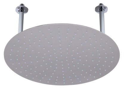 ALFI brand RAIN20R-BSS 20" Round Brushed Solid Stainless Steel Ultra Thin Rain Shower Head