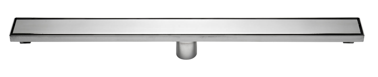 ALFI brand ABLD32B-PSS 32" Modern Polished Stainless Steel Linear Shower Drain with Solid Cover