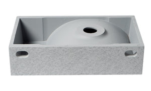 ALFI brand ABCO108 16" Small Rectangular Solid Concrete Wall Mounted Bathroom Sink
