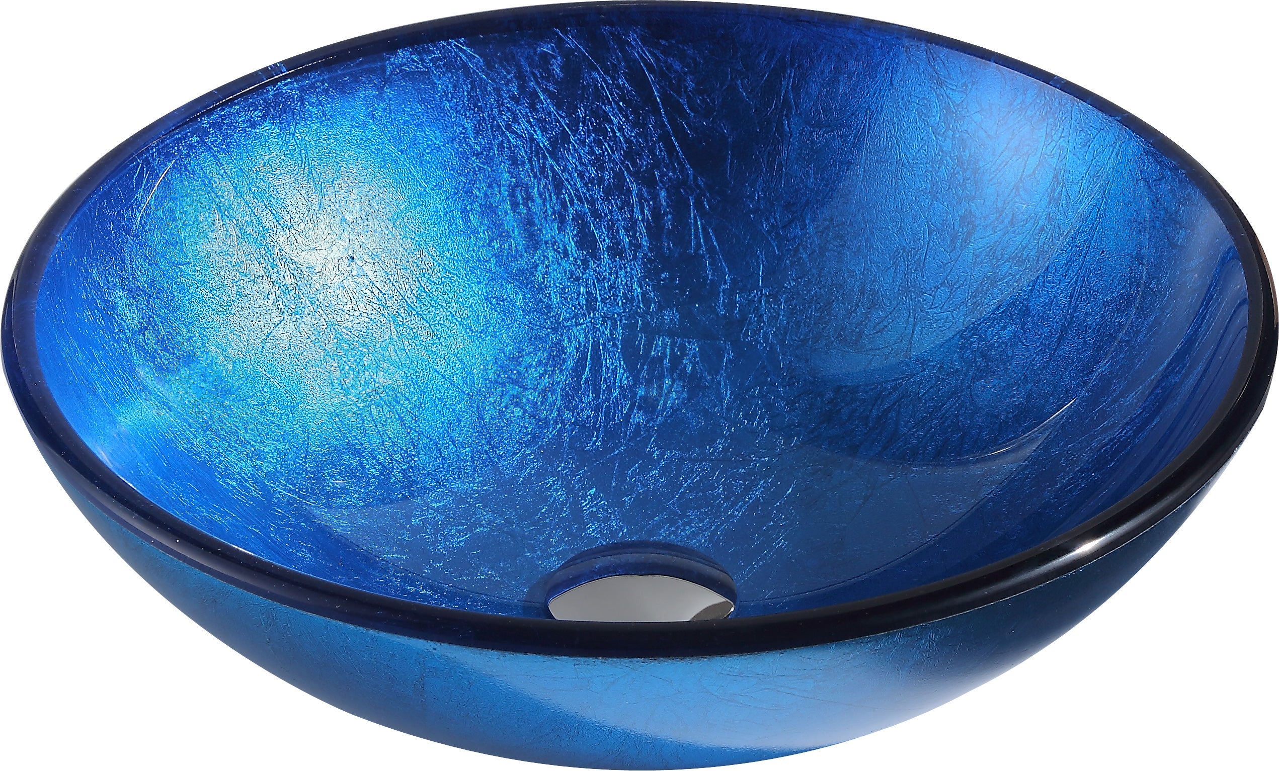 Clavier Series Vessel Sink in Lustrous Blue