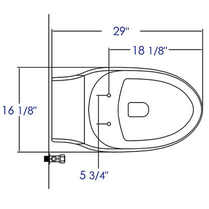 EAGO R-133SEAT Replacement Soft Closing Toilet Seat for TB133