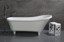 Load image into Gallery viewer, ALFI brand AB9960 67&quot; White Matte Clawfoot Solid Surface Resin Bathtub