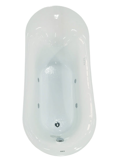 EAGO AM2140  6 Foot White Free Standing Air Bubble Bathtub