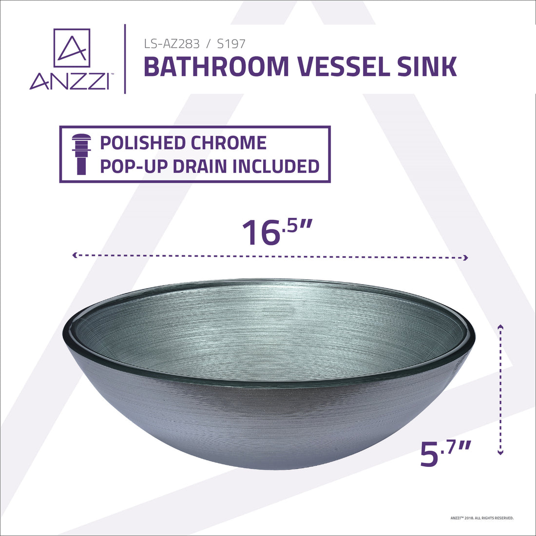 Posh Series Deco-Glass Vessel Sink
