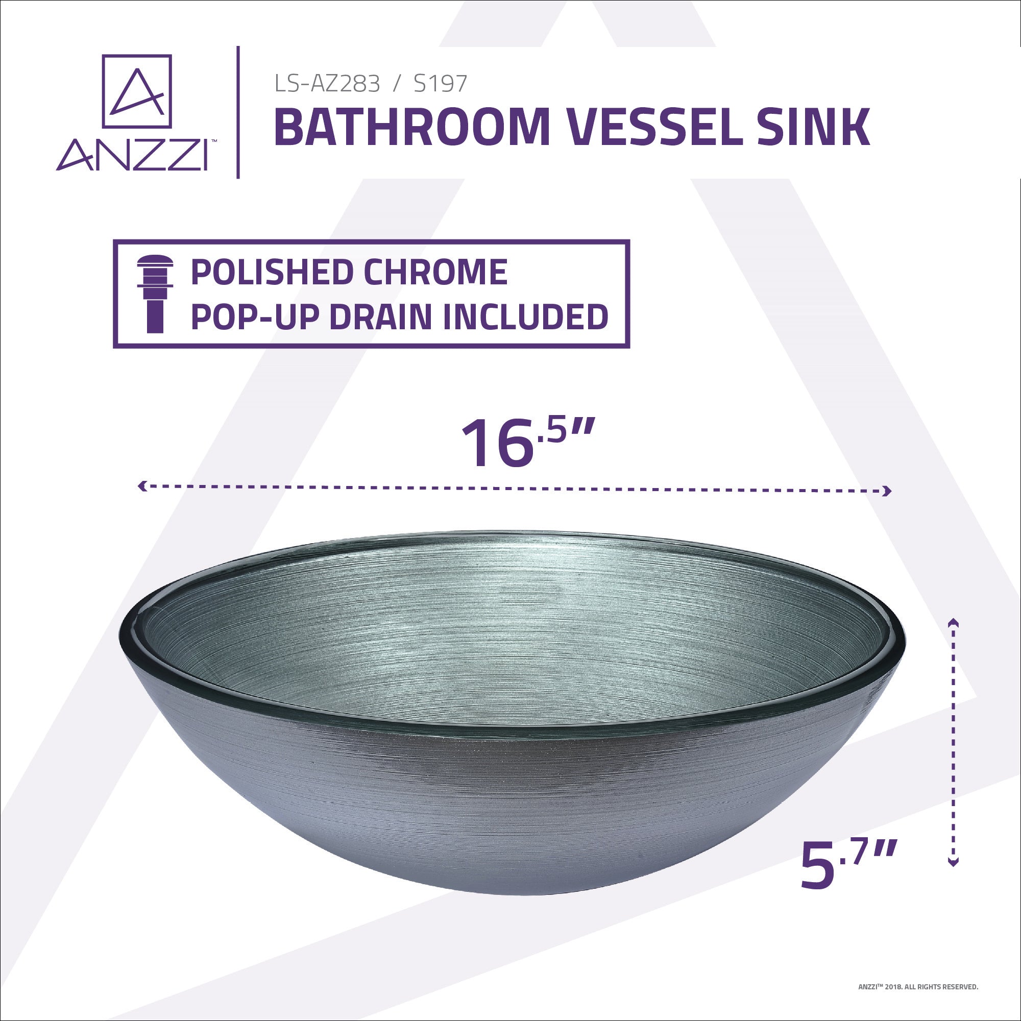 Posh Series Deco-Glass Vessel Sink