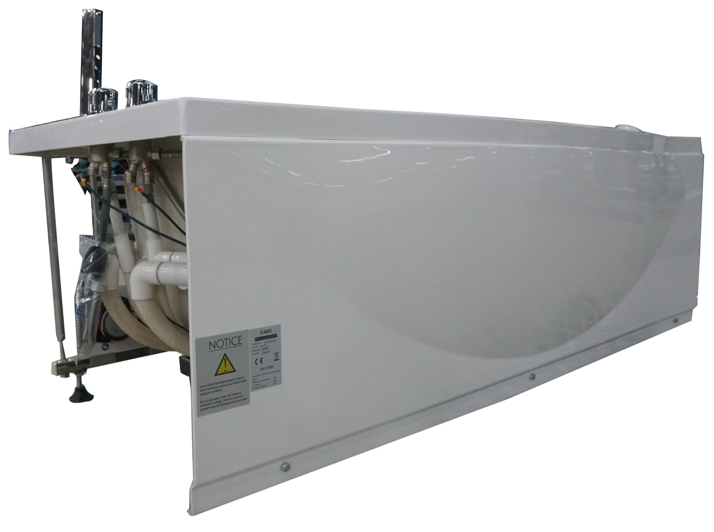 EAGO AM189ETL-L 6 ft Right Drain Acrylic White Whirlpool Bathtub w Fixtures