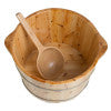 ALFI brand AB6604 Round Wooden Cedar Foot Soaking Tub