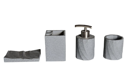 ALFI brand ABCO1019 4 Piece Solid Concrete Bathroom Accessory Set