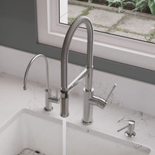 Load image into Gallery viewer, ALFI brand AB2015 Brushed Gooseneck Single Hole Faucet