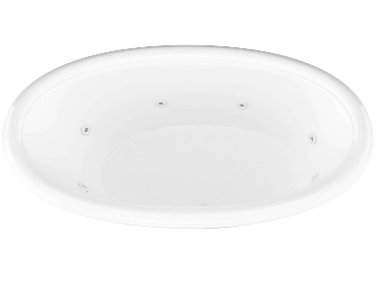 Atlantis Whirlpools Petite 44 x 78 Oval Whirlpool Jetted Bathtub