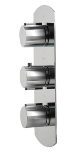 ALFI brand AB4101-PC Polished Chrome Concealed 4-Way Thermostatic Valve Shower Mixer /w Round Knobs