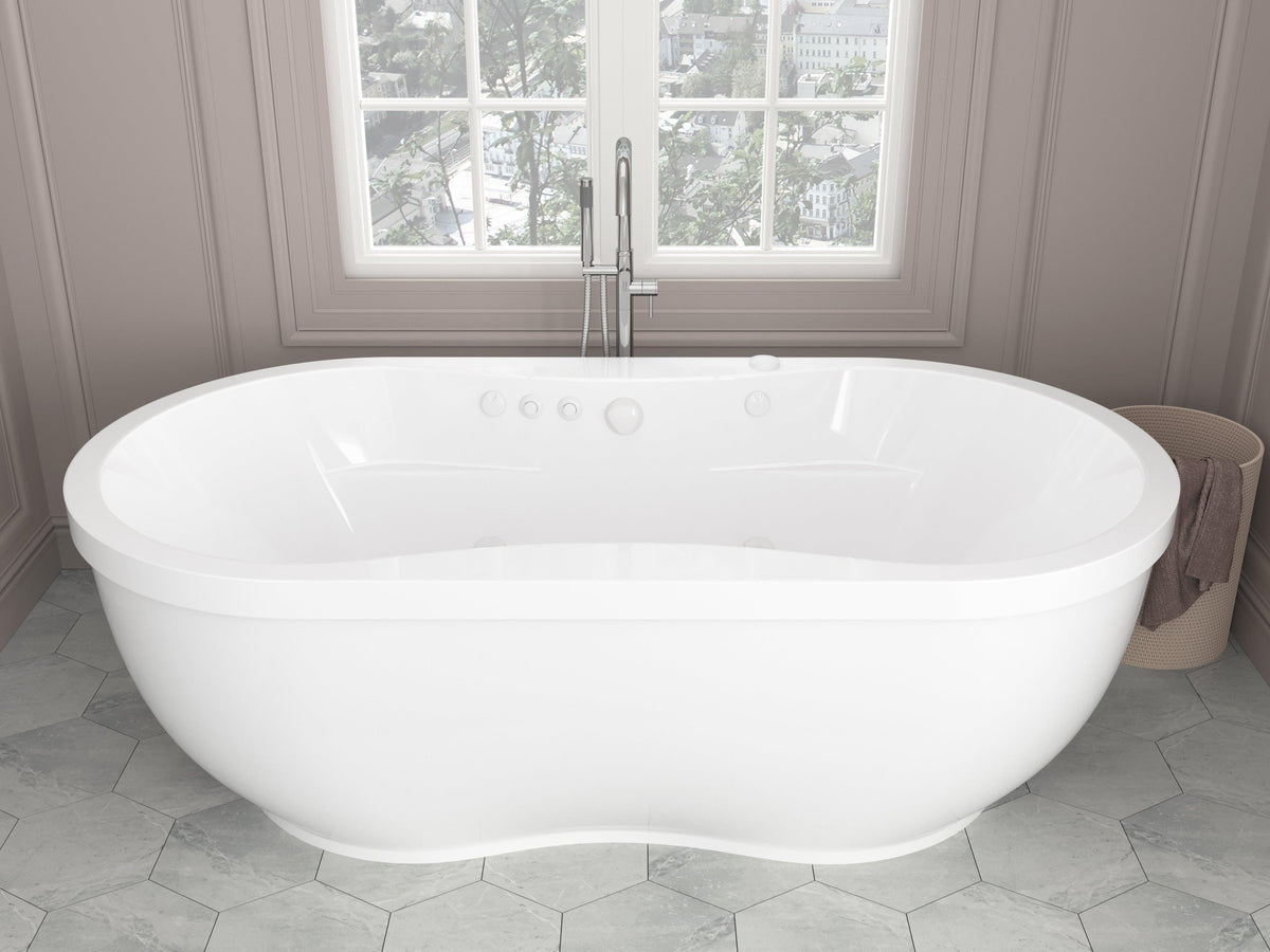 Atlantis Whirlpools Embrace 34 x 71 Oval Freestanding Air & Whirlpool Water Jetted Bathtub 3471AD