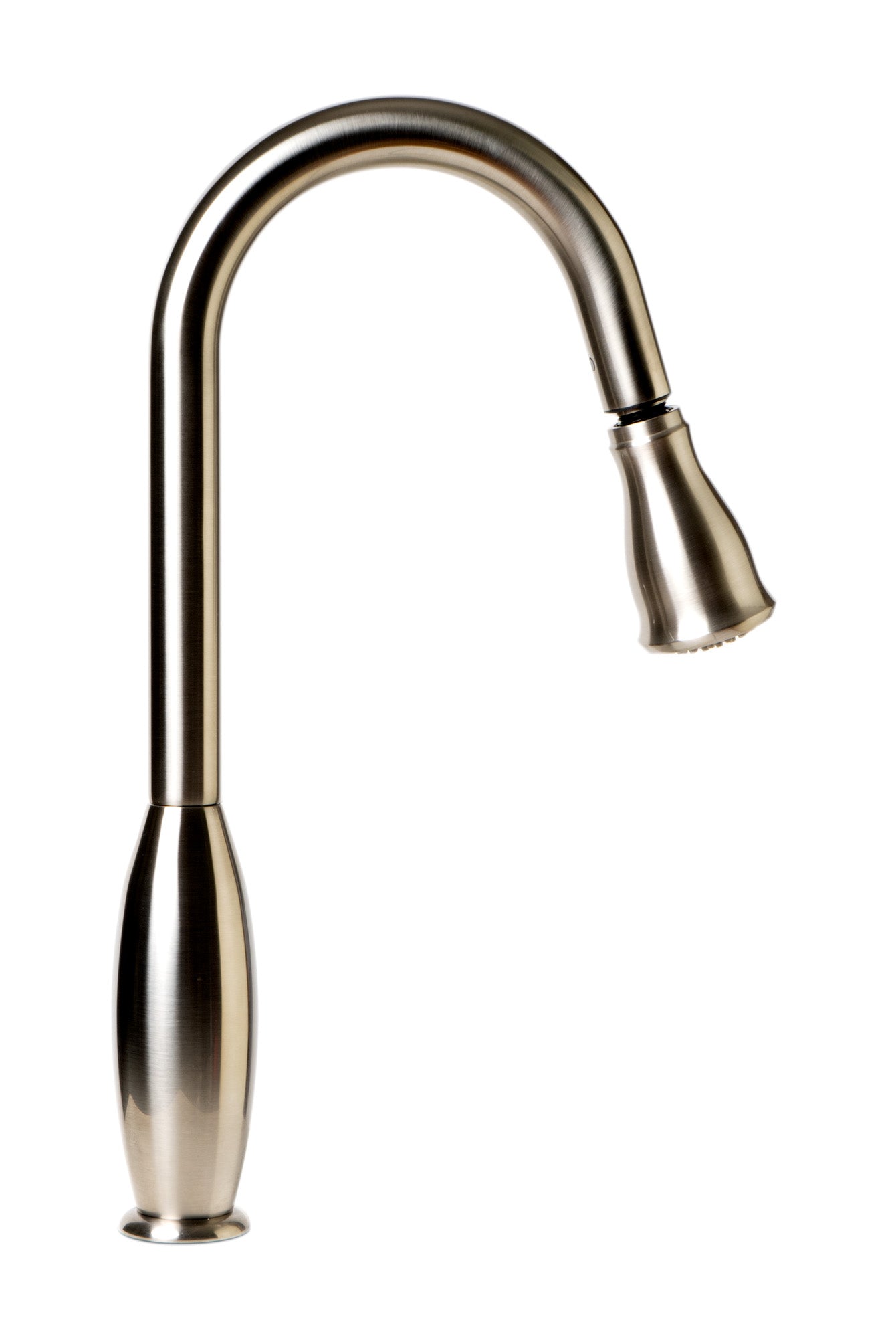 ALFI brand ABKF3783-BN Brushed Nickel Traditional Gooseneck Pull Down Kitchen Faucet