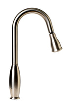 Load image into Gallery viewer, ALFI brand ABKF3783-BN Brushed Nickel Traditional Gooseneck Pull Down Kitchen Faucet