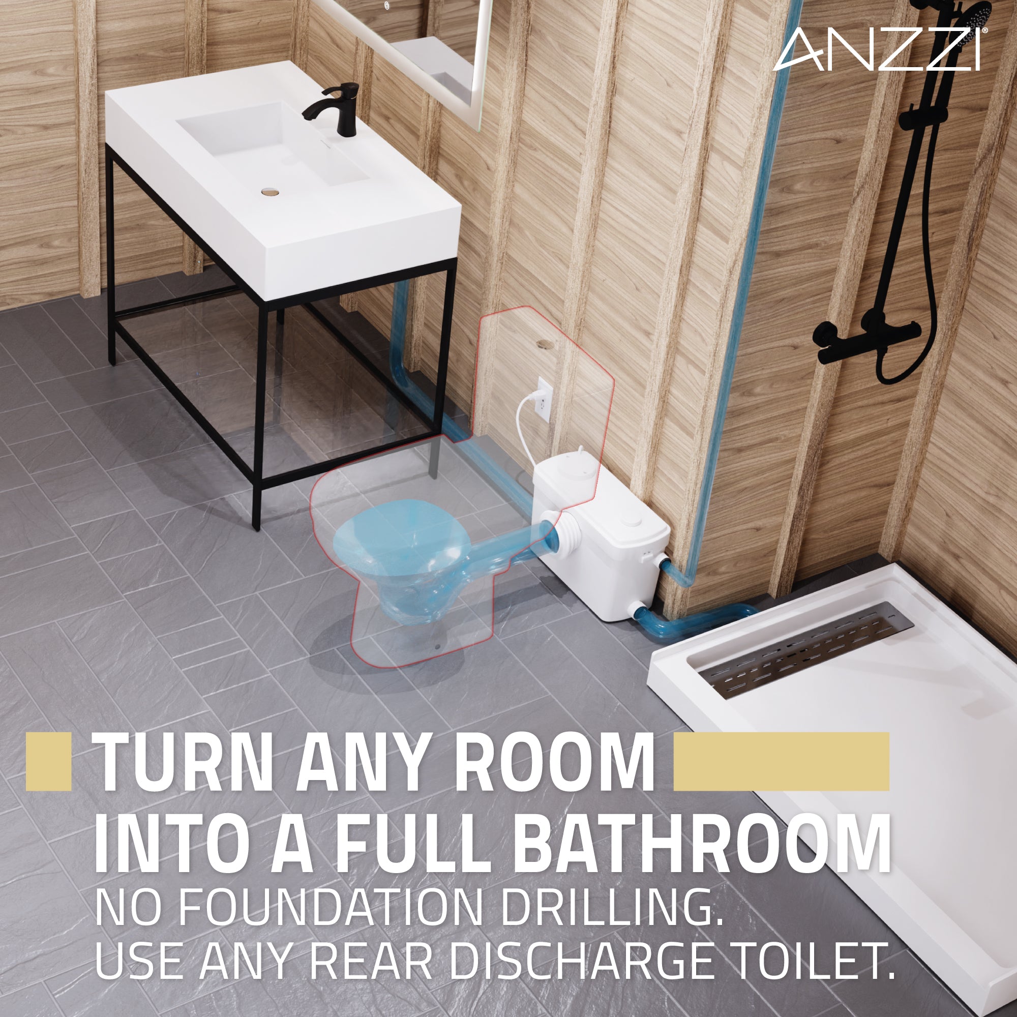 NESSO 0.8-HP 115-Volt Macerator Effluent Pump with High Capacity at a Quiet Decibel