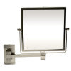 ALFI brand ABM8WS-BN 8"  Square Wall Mounted 5x Magnify Cosmetic Mirror