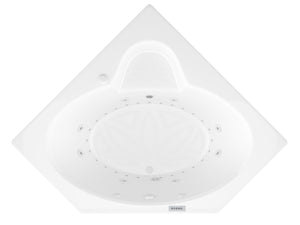 Atlantis Whirlpools Sublime Deluxe Series 61.625 x 82in. Air and Whirlpool Jetted corner Bathtub in White