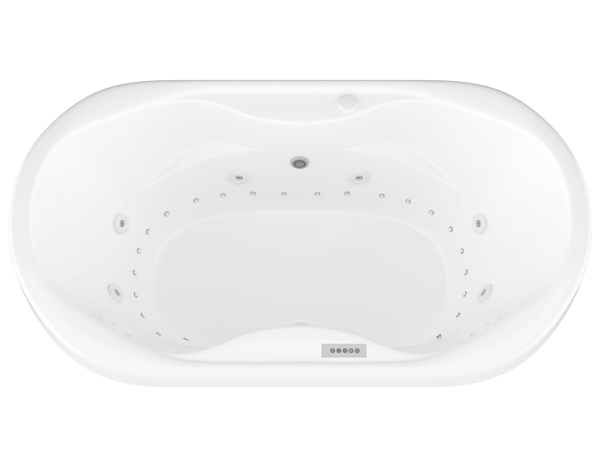 Atlantis Whirlpools Indulgence Deluxe Series 41.25 x 71.125in. Air and Whirlpool Jetted Bathtub in White