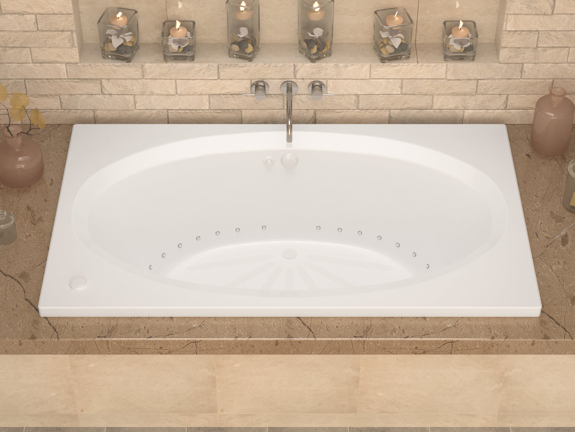 Atlantis Whirlpools Vogue 42 x 72 Rectangular Air Jetted Bathtub