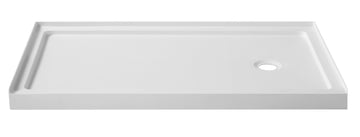 Colossi Series 36 in. x 60 in. Single Threshold Shower Base in White