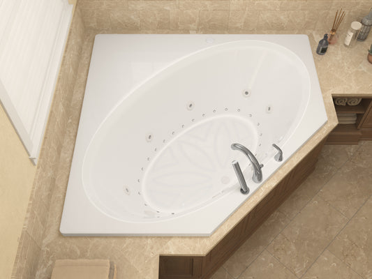 Atlantis Whirlpools Venus 60 x 60 Corner Air & Whirlpool Jetted Bathtub