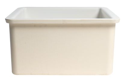 ALFI brand AB2017 20" White Single Bowl Fireclay Undermount Kitchen Sink