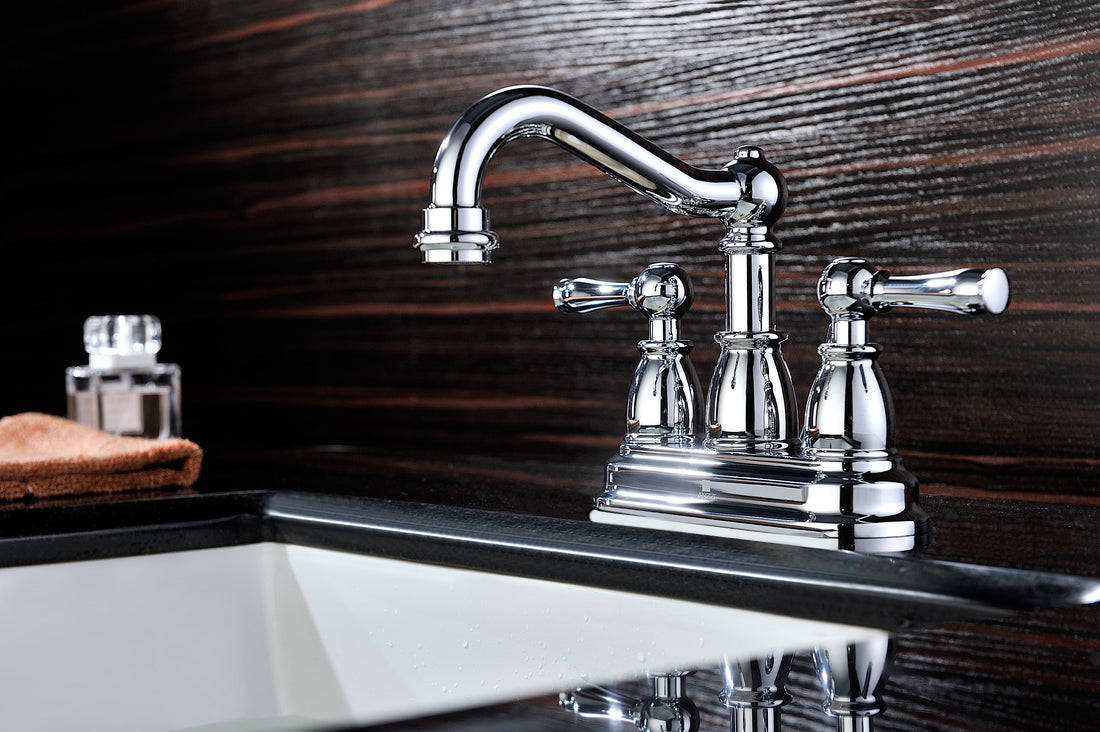 Edge Series 4 in. Centerset 2-Handle Mid-Arc Bathroom Faucet in Polished Chrome