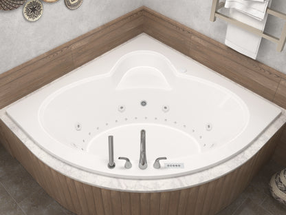 Atlantis Whirlpools Alexandria Deluxe Series 67.125 x 84.625in. Air and Whirlpool Jetted Bathtub in White