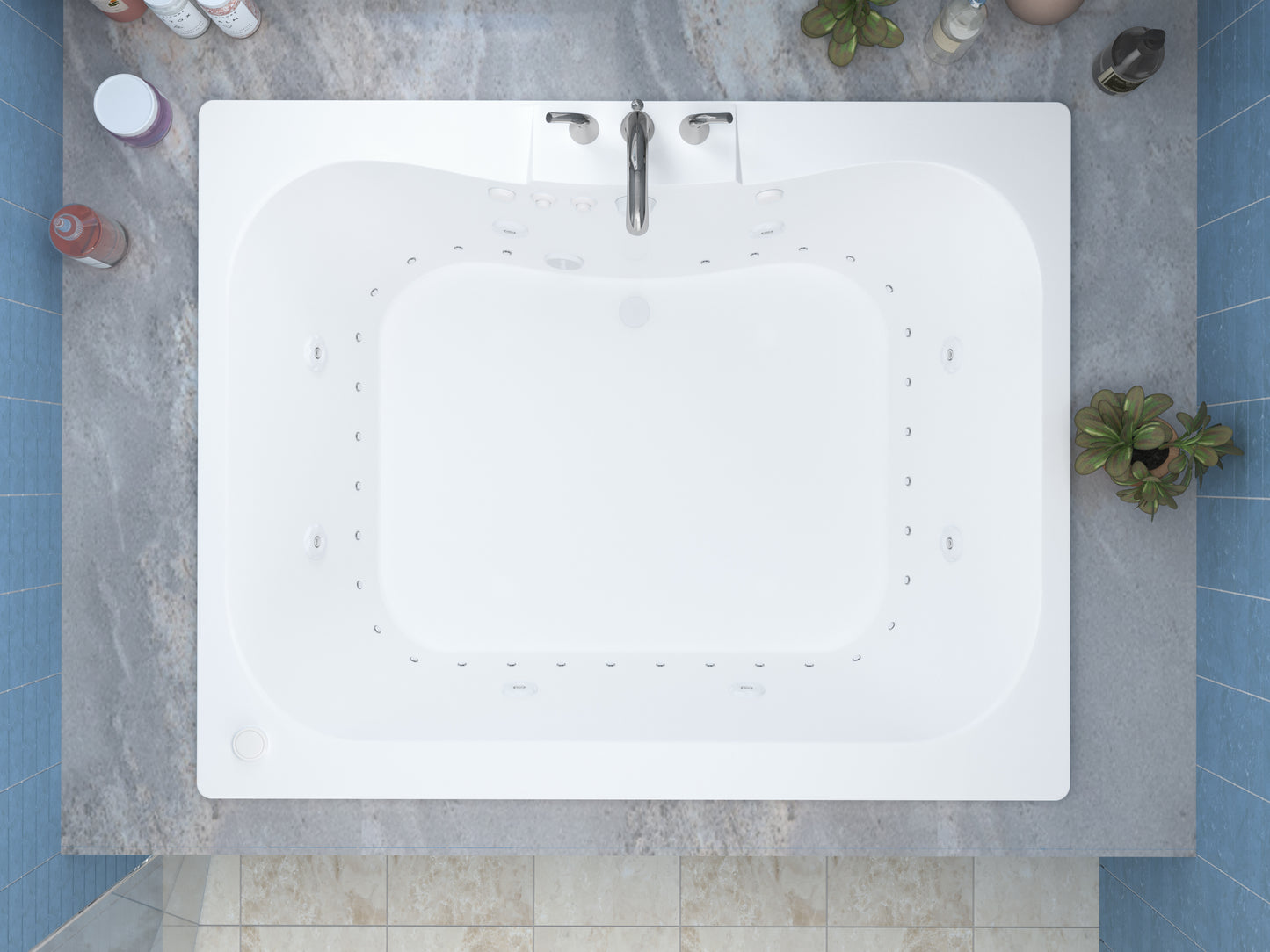 Atlantis Whirlpools Neptune 40 x 60 Rectangular Air & Whirlpool Jetted Bathtub