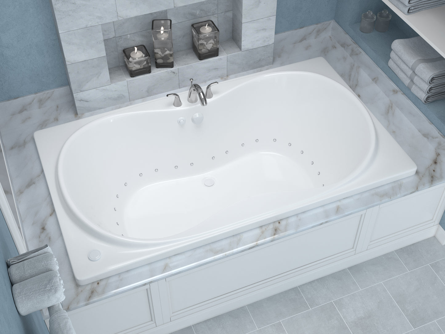 Atlantis Whirlpools Whisper 36 x 72 Rectangular Air Jetted Bathtub