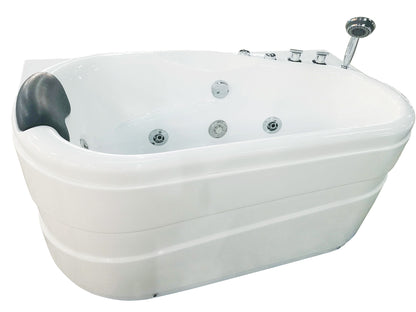 EAGO AM175-R  5' White Acrylic Whirlpool Bathtub - Drain on Left